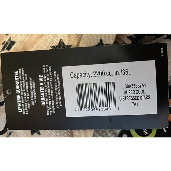 Jansport Bags Trans By Jansport Backpack Tan With Distressed Stars 5 Laptop Sleeve Nwt